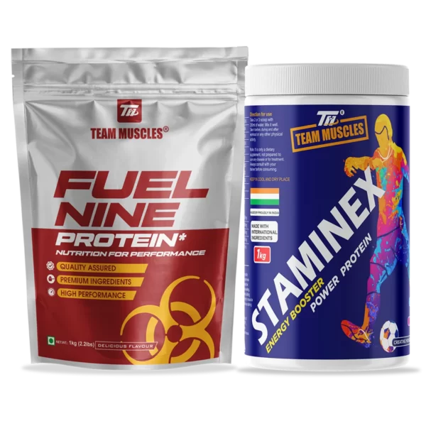 fuel nine protein 1kg front + steminex